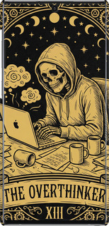 3D пластиковий матовий чехол The Overthinker для Samsung Galaxy Note 10 - 6774m-1718 изображение 