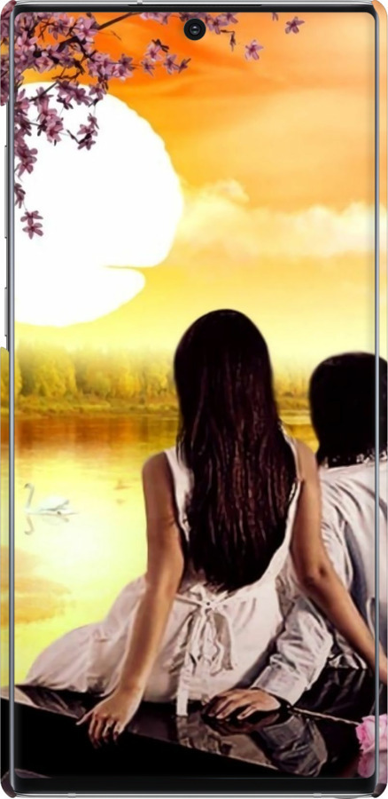 3D пластиковый матовый чехол Sunset для Samsung Galaxy Note 10 - 6607m-1718 изображение 