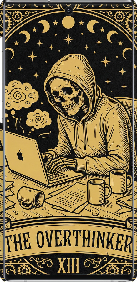 3D пластиковий матовий чехол The Overthinker для Samsung Galaxy Note 10 - 6774m-1718 изображение 