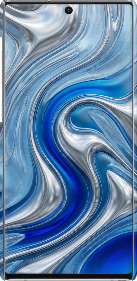 3D пластиковый матовый чехол Liquid Chrome для Samsung Galaxy Note 10 - 6781m-1718 изображение 