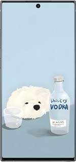 Силіконовий чехол Пес водка для Samsung Galaxy Note 10 - 6368u-1718 изображение 