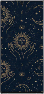 Силиконовый чехол Celestial Harmony: Sun & Moon Gold Mystic Pattern для Samsung Galaxy Note 10 - 6778u-1718 изображение 