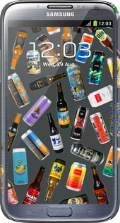 3D пластиковый матовый чехол Броварни для Samsung Galaxy Note 2 N7100 - 5879m-17 изображение 