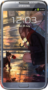 3D пластиковий матовий чехол Anime для Samsung Galaxy Note 2 N7100 - 6609m-17 изображение 