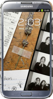 3D пластиковый матовый чехол Aesthetic Scrapbook Collage для Samsung Galaxy Note 2 N7100 - 6773m-17 изображение 