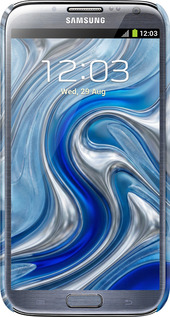 3D пластиковий матовий чехол Liquid Chrome для Samsung Galaxy Note 2 N7100 - 6781m-17 изображение 