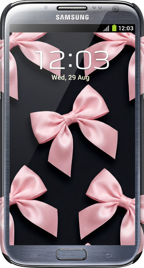 3D пластиковый матовый чехол Coquette Ribbons Dark Coquette для Samsung Galaxy Note 2 N7100 - 6767m-17 изображение 