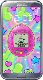 2D пластиковий чехол Y2K Aesthetic Retro Pet: Годуй мене кавою для Samsung Galaxy Note 2 N7100 - 6784t-17 изображение 