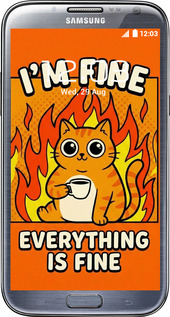 2D пластиковый чехол Funny Cat для Samsung Galaxy Note 2 N7100 - 6786t-17 изображение 