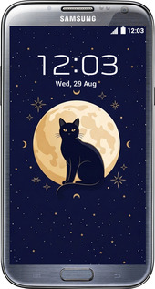 2D пластиковый чехол Cute Cat Celestial/Witchy для Samsung Galaxy Note 2 N7100 - 6787t-17 изображение 