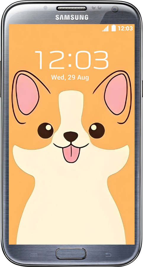 2D пластиковий чехол Милый пес для Samsung Galaxy Note 2 N7100 - 6296t-17 изображение 