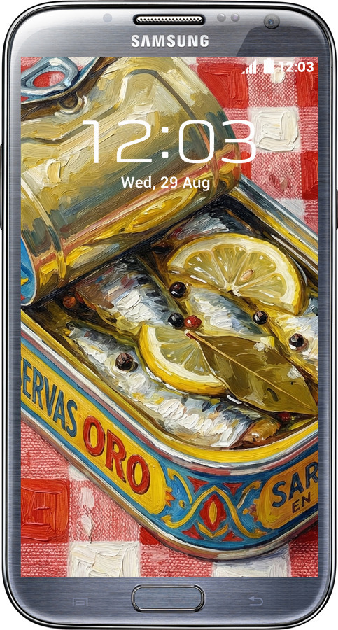 Силиконовый чехол Vintage Sardine Tin Phone для Samsung Galaxy Note 2 N7100 - 6772u-17 изображение 