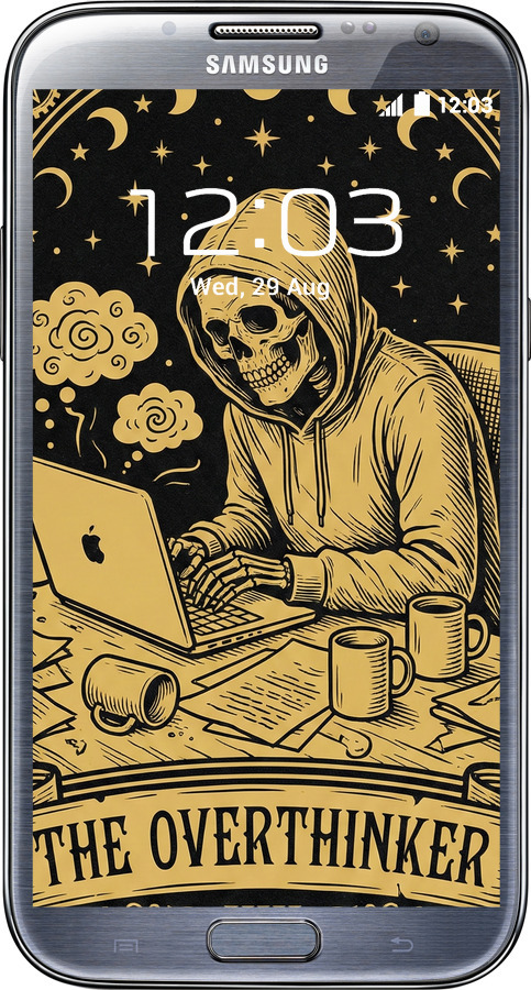 2D пластиковый чехол The Overthinker для Samsung Galaxy Note 2 N7100 - 6774t-17 изображение 