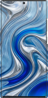 3D пластиковый матовый чехол Liquid Chrome для Samsung Galaxy Note 20 Ultra - 6781m-2051 изображение 