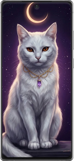TPU чехол Mystic White Cat Gothic Dark Purple Gold для Samsung Galaxy Note 20 - 6805b-2036 изображение 
