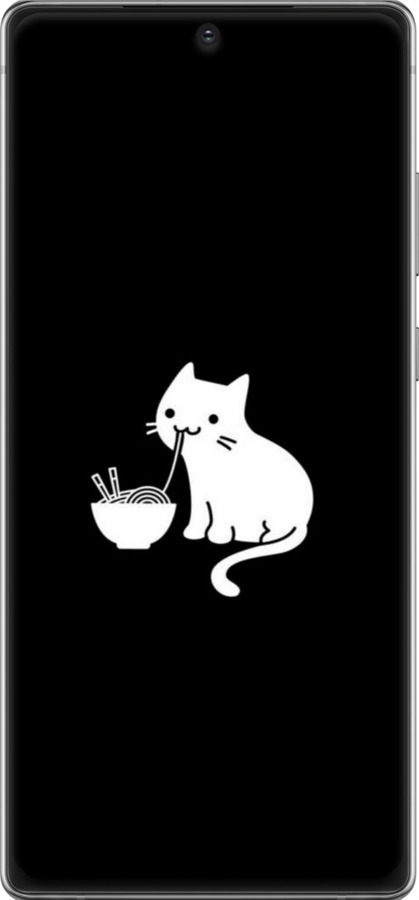 TPU чехол Милий кіт на чорному фоні для Samsung Galaxy Note 20 - 6528b-2036 изображение 