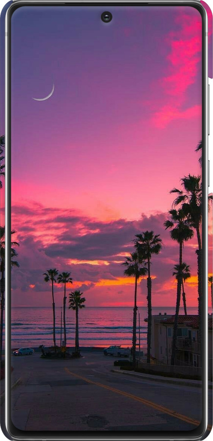 3D пластиковий матовий чехол Пальми для Samsung Galaxy Note 20 - 5873m-2036 изображение 