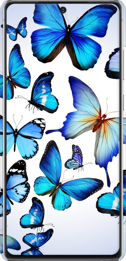 3D пластиковый матовый чехол Бабочки для Samsung Galaxy Note 20 - 6023m-2036 изображение 