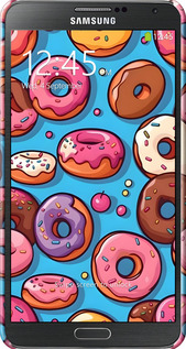 3D пластиковый глянцевый чехол Пончики для Samsung Galaxy Note 3 N9000 - 6318c-29 изображение 