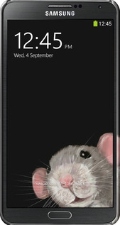 3D пластиковый глянцевый чехол The Peeking Rat для Samsung Galaxy Note 3 N9000 - 6442c-29 изображение 