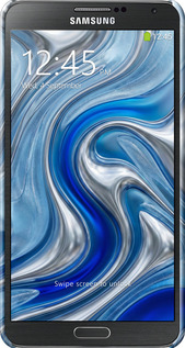 3D пластиковий глянцевий чехол Liquid Chrome для Samsung Galaxy Note 3 N9000 - 6781c-29 изображение 