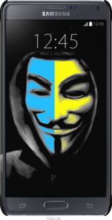 3D пластиковый глянцевый чехол Украинский анонимус для Samsung Galaxy Note 4 N910H - 1062c-64 изображение 