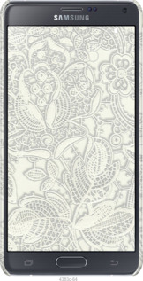 3D пластиковий глянцевий чехол Біле мереживо для Samsung Galaxy Note 4 N910H - 4383c-64 изображение 