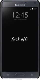 3D пластиковый матовый чехол Fuck off для Samsung Galaxy Note 4 N910H - 4731m-64 изображение 
