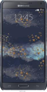 3D пластиковый глянцевый чехол Ночь золотые звезды для Samsung Galaxy Note 4 N910H - 5421c-64 изображение 