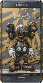 3D пластиковий глянцевий чехол Bronze kaws для Samsung Galaxy Note 4 N910H - 6097c-64 изображение 