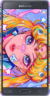 3D пластиковый матовый чехол Сейлор Мун 4 для Samsung Galaxy Note 4 N910H - 6353m-64 изображение 