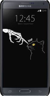 3D пластиковый матовый чехол Кошка для Samsung Galaxy Note 4 N910H - 6505m-64 изображение 