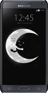 3D пластиковый глянцевый чехол Лунные объятия для Samsung Galaxy Note 4 N910H - 6508c-64 изображение 