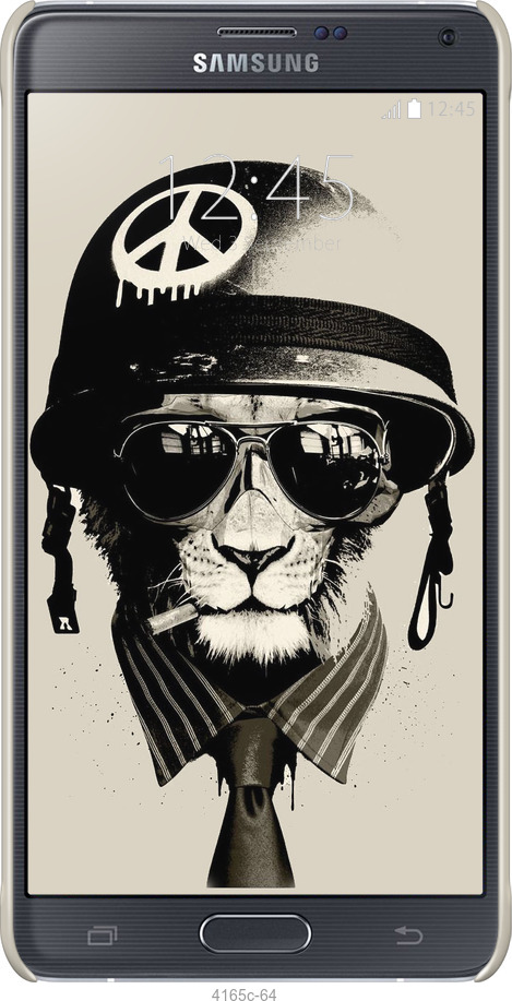 3D пластиковый глянцевый чехол tattoo soldier для Samsung Galaxy Note 4 N910H - 4165c-64 изображение 