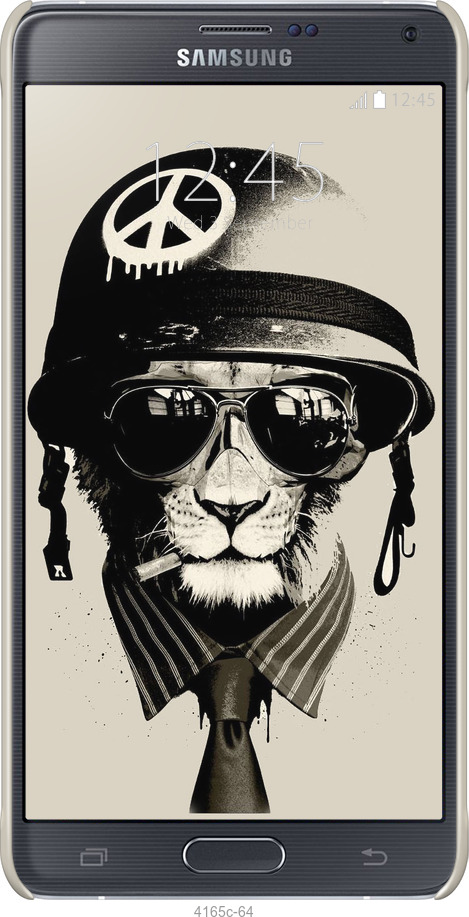 3D пластиковий матовий чехол tattoo soldier для Samsung Galaxy Note 4 N910H - 4165m-64 изображение 