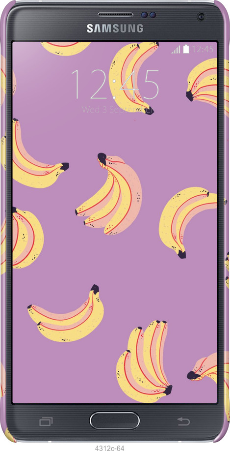 3D пластиковий глянцевий чехол Банани для Samsung Galaxy Note 4 N910H - 4312c-64 изображение 