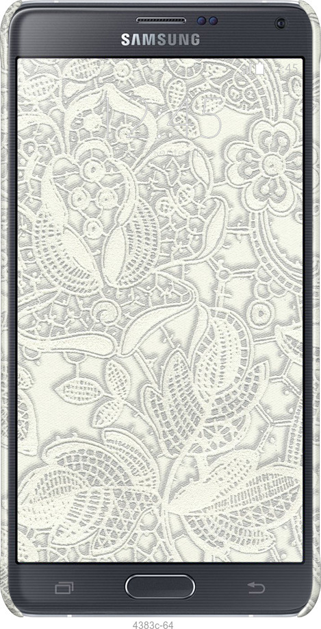 3D пластиковий глянцевий чехол Біле мереживо для Samsung Galaxy Note 4 N910H - 4383c-64 изображение 
