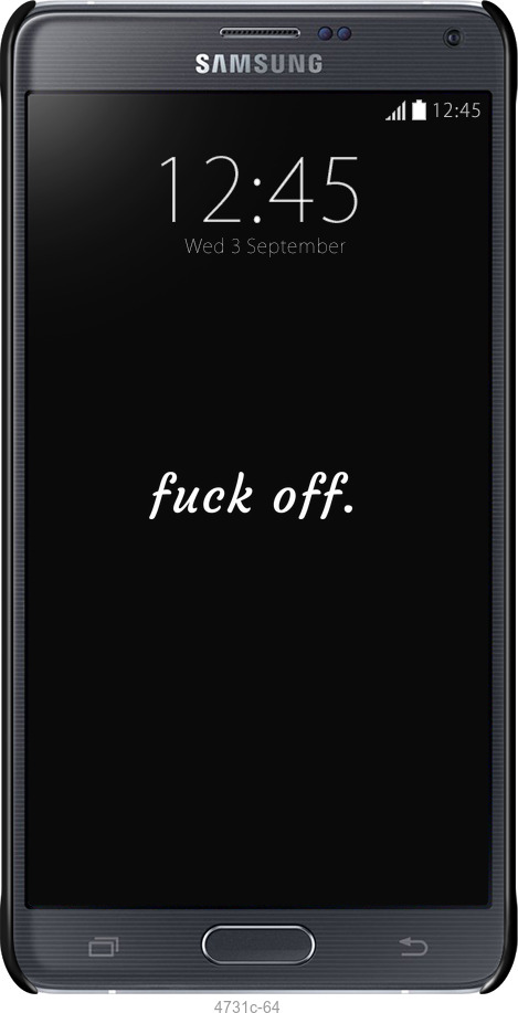 3D пластиковый матовый чехол Fuck off для Samsung Galaxy Note 4 N910H - 4731m-64 изображение 