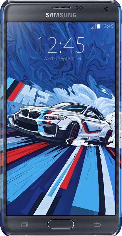 3D пластиковий глянцевий чехол БМВ для Samsung Galaxy Note 4 N910H - 6292c-64 изображение 