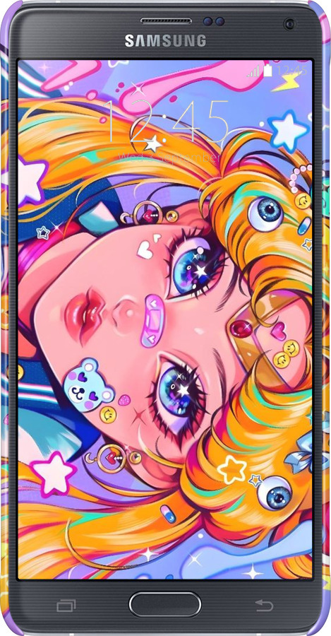 3D пластиковый матовый чехол Сейлор Мун 4 для Samsung Galaxy Note 4 N910H - 6353m-64 изображение 