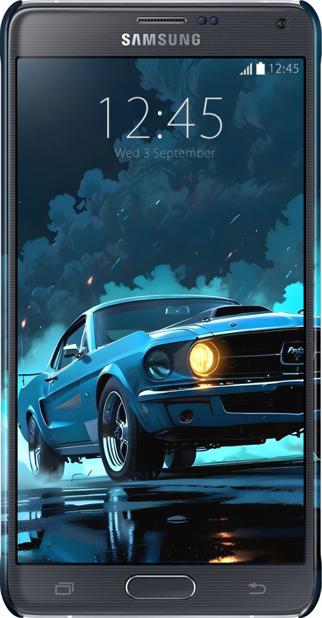 3D пластиковий глянцевий чехол Форд мустанг для Samsung Galaxy Note 4 N910H - 6374c-64 изображение 