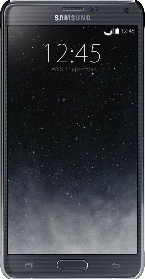 3D пластиковий глянцевий чехол Голубые облака, Голубая луна для Samsung Galaxy Note 4 N910H - 6396c-64 изображение 