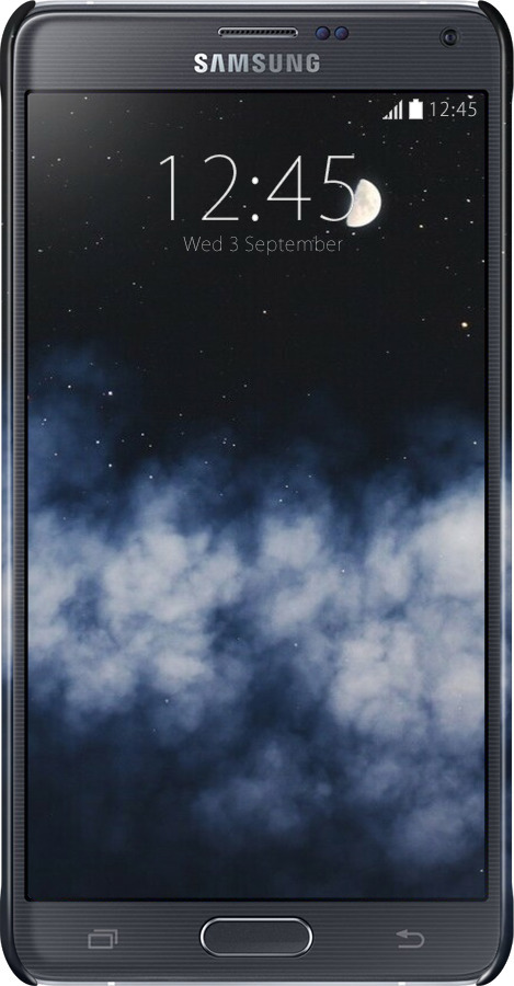 3D пластиковий матовий чехол Нічне небо для Samsung Galaxy Note 4 N910H - 6450m-64 изображение 