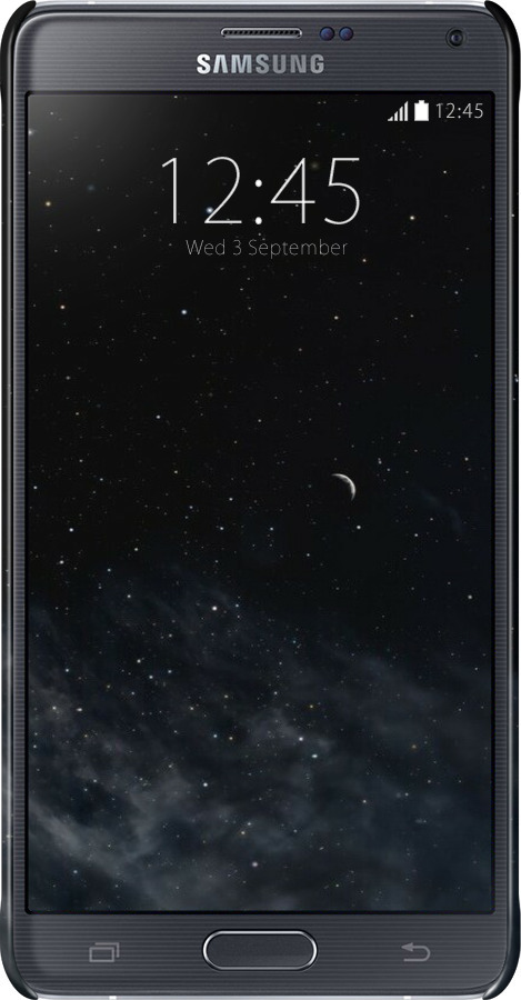 3D пластиковий глянцевий чехол Нічне небо для Samsung Galaxy Note 4 N910H - 6451c-64 изображение 