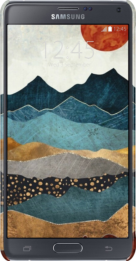 3D пластиковий глянцевий чехол захід сонця для Samsung Galaxy Note 4 N910H - 6475c-64 изображение 