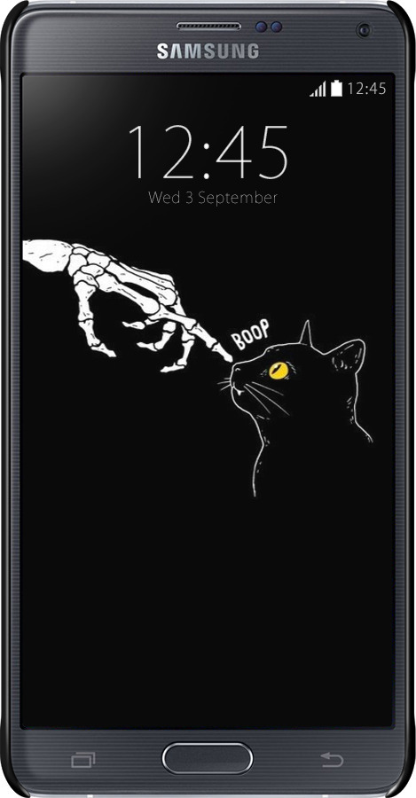 3D пластиковый матовый чехол Кошка для Samsung Galaxy Note 4 N910H - 6505m-64 изображение 