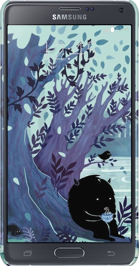 3D пластиковый матовый чехол Арт принт Тихое место чая для Samsung Galaxy Note 4 N910H - 6544m-64 изображение 