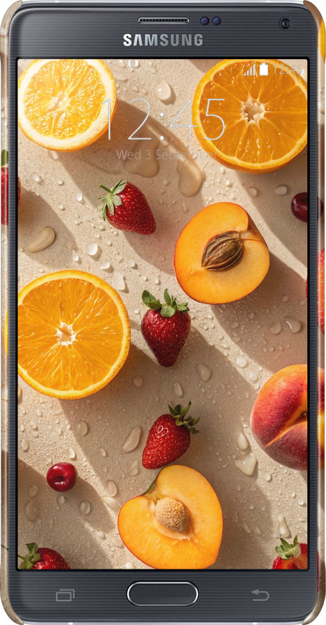 3D пластиковий глянцевий чехол Фрукти 3 для Samsung Galaxy Note 4 N910H - 6703c-64 изображение 