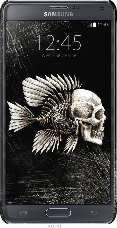 3D пластиковий глянцевий чехол Рибо-людина для Samsung Galaxy Note 4 N910H - 683c-64 изображение 