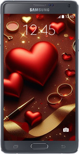 Силиконовый чехол Сердечки v3 для Samsung Galaxy Note 4 N910H - 5833u-64 изображение 